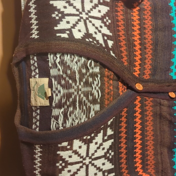 Fair Isle cardigan Sweater by O'Hanlon Mills (medium) - Picture 2 of 3